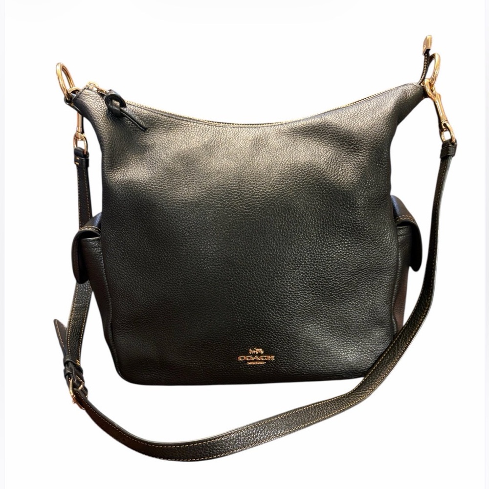 Coach Pennie Black Leather Shoulder Bag